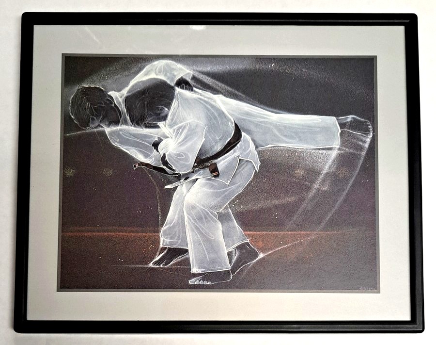 Judo Heren poster in lijst POS 03 25,5 x 20,5 cm LAATSTE OP=OP!!